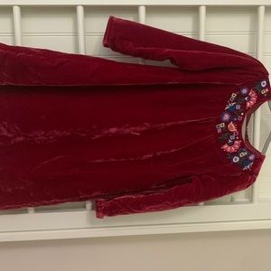 Hanna Andersson size 100 red velvet dress 4T